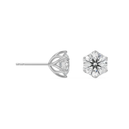 1 CT Petal Lab Grown Brilliant Iconic Studs