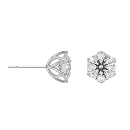 2 ct Petal Lab Grown Brilliant Iconic Studs