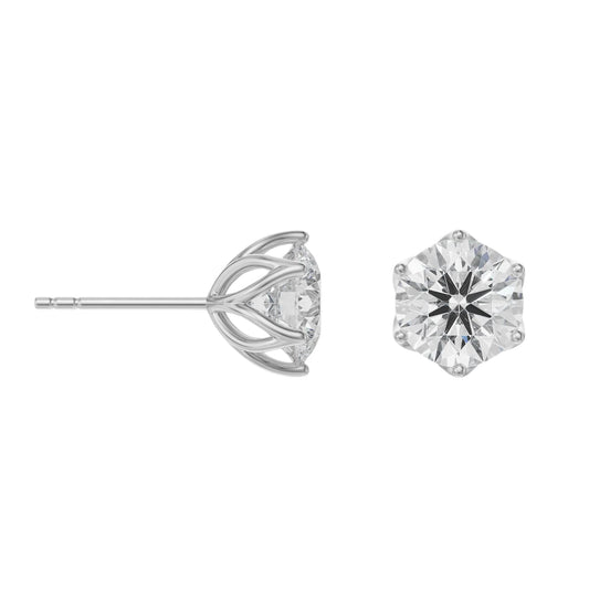 2 ct Petal Lab Grown Brilliant Iconic Studs