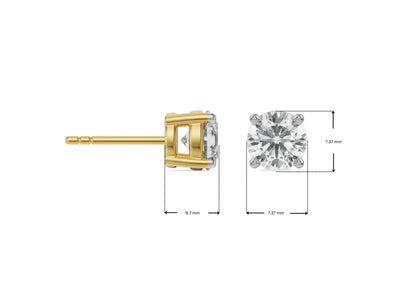 1.5 ct Stunning Lab Grown Radiant Stud