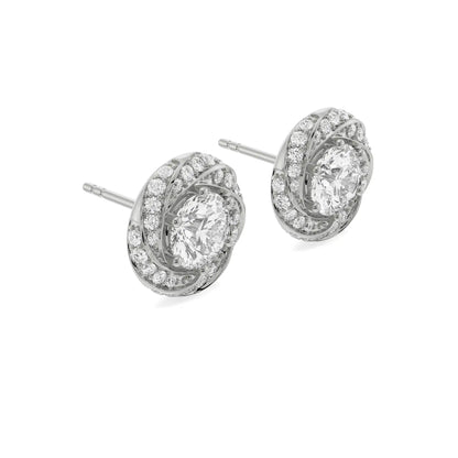 0.50 CT Swirl Detachable Lab Brilliant Ear Stud