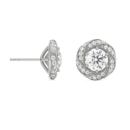 0.50 CT Swirl Detachable Lab Brilliant Ear Stud