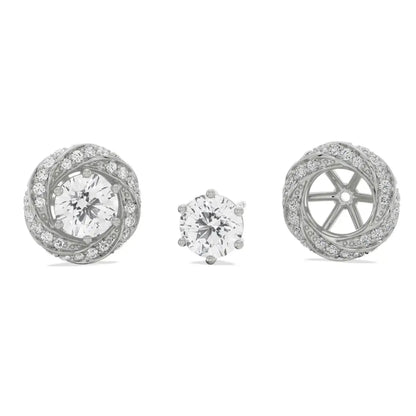 0.50 CT Swirl Detachable Lab Brilliant Ear Stud