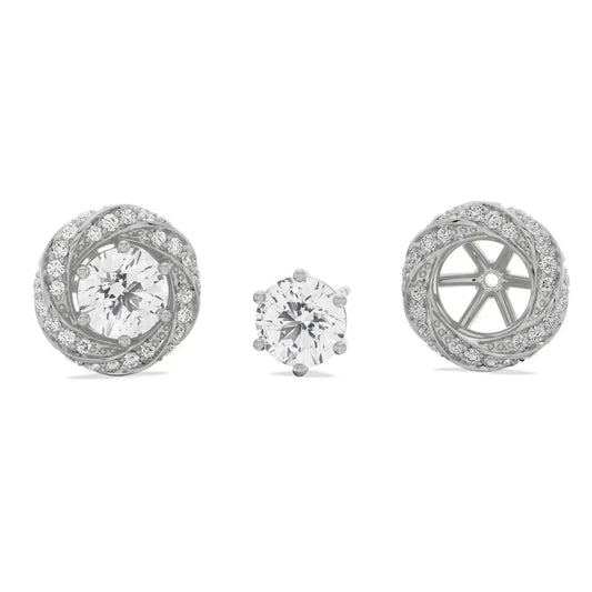 0.50 CT Swirl Detachable Lab Brilliant Ear Stud