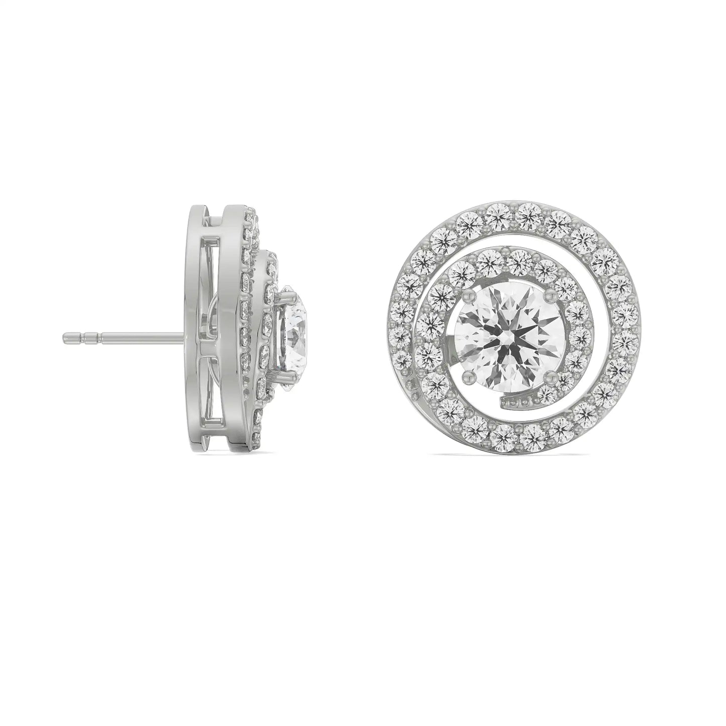 0.50 CT Spiral Detachable Lab Brilliant Ear Stud