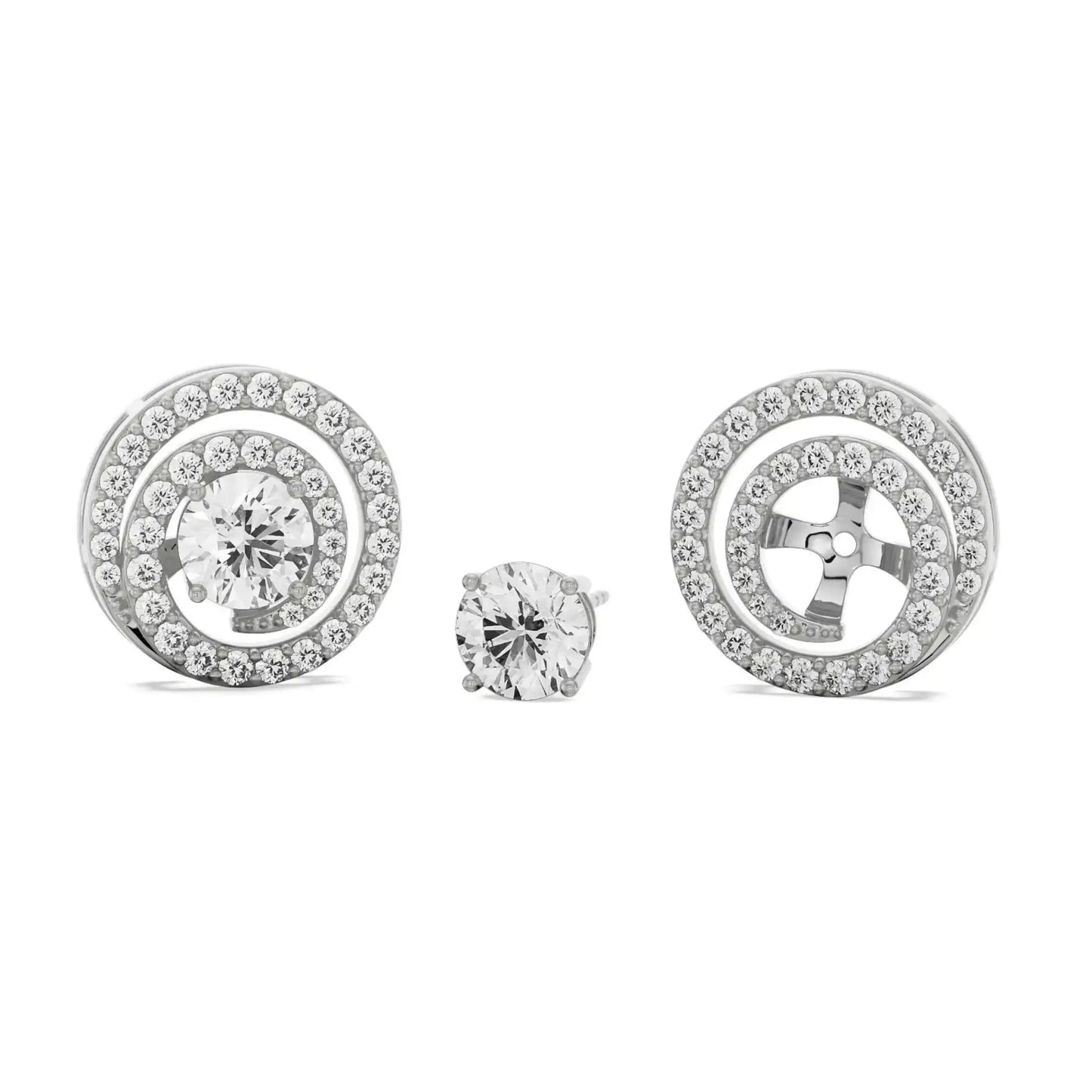 0.50 CT Spiral Detachable Lab Brilliant Ear Stud