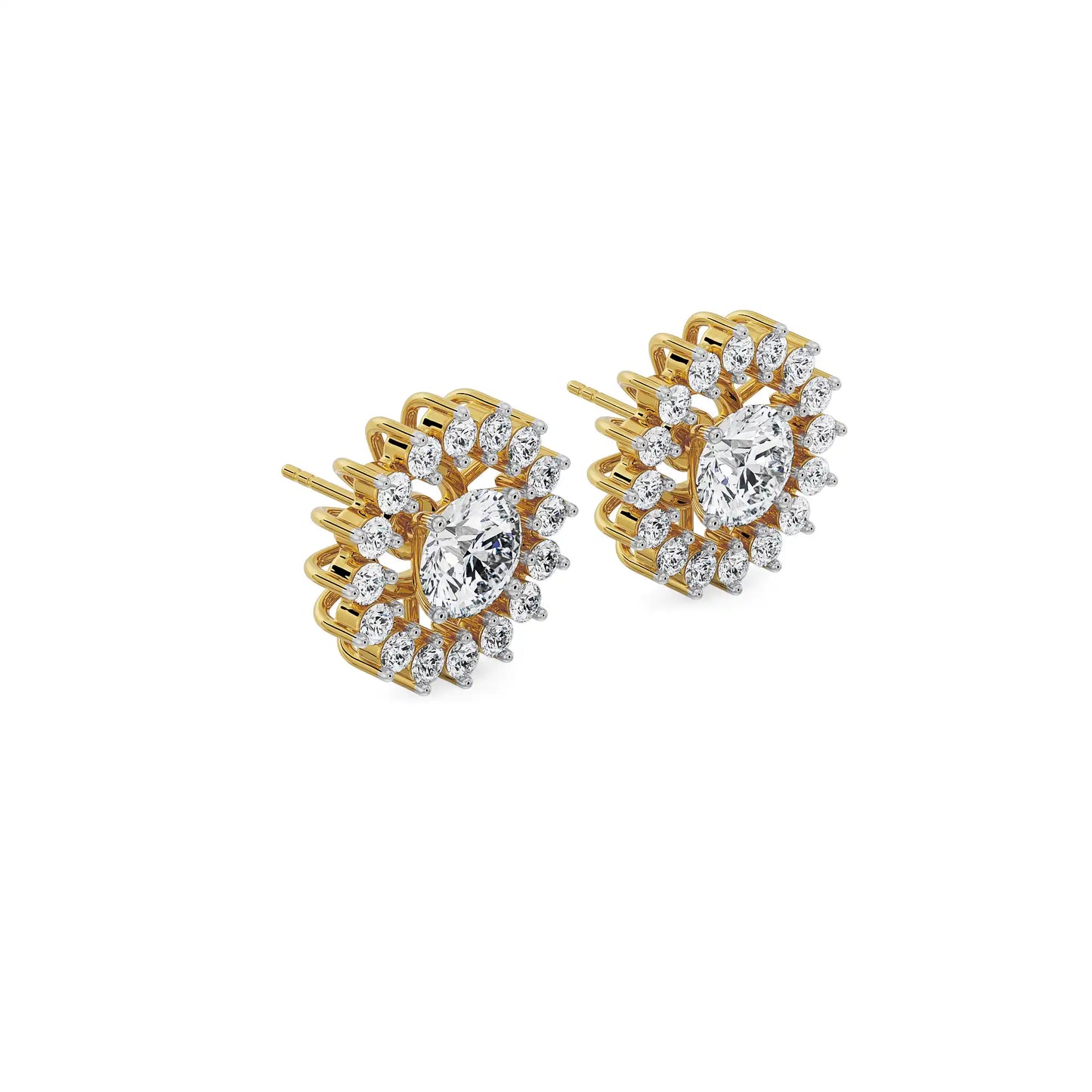 0.50 CT Chakra Detachable Lab Radiant Ear Stud