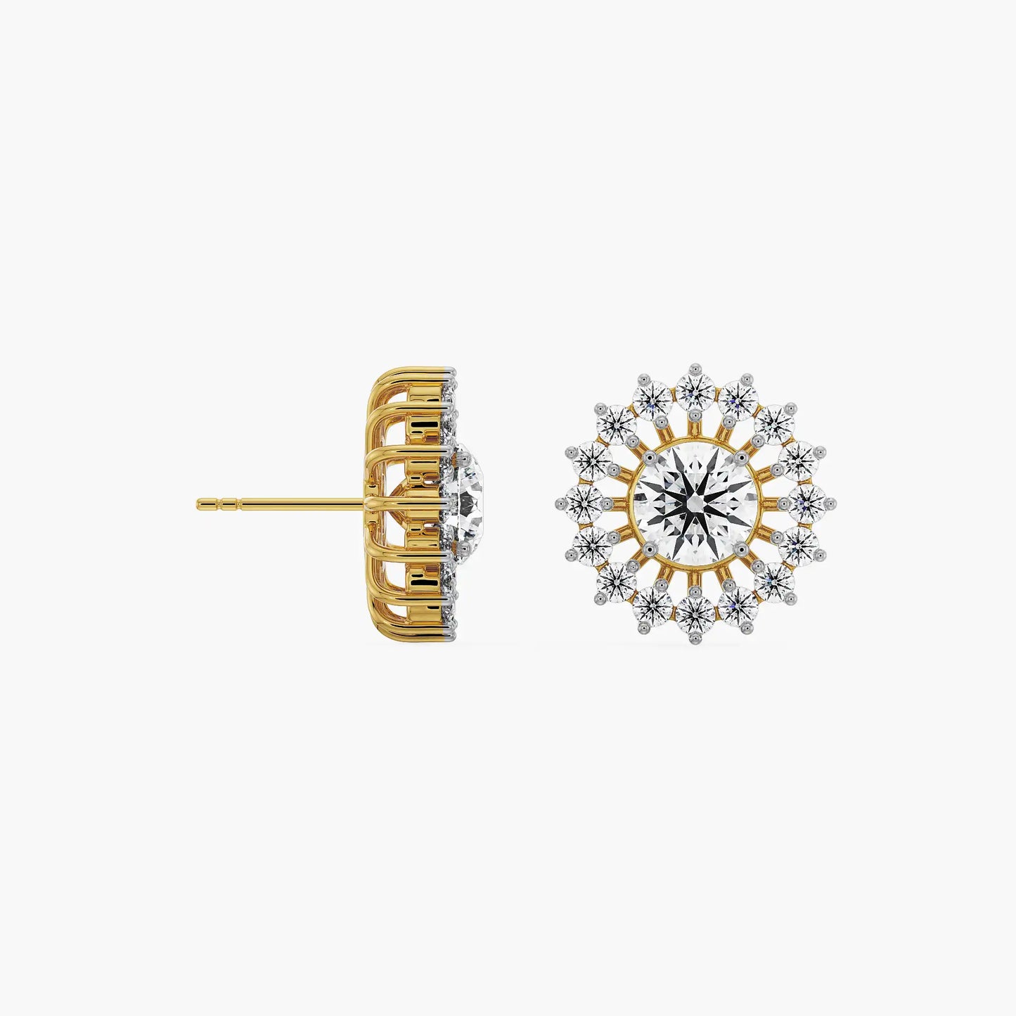 0.50 CT Chakra Detachable Lab Radiant Ear Stud