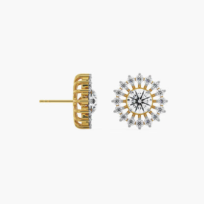 0.50 CT Chakra Detachable Lab Radiant Ear Stud