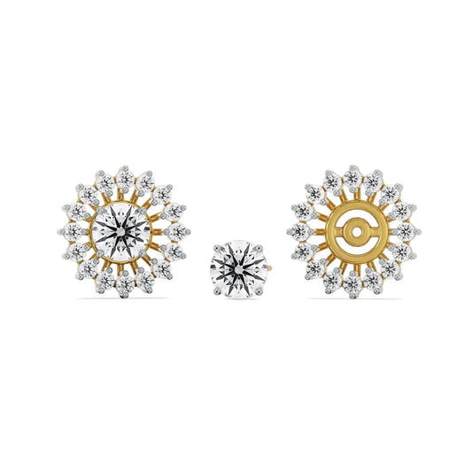 0.50 CT Chakra Detachable Lab Radiant Ear Stud