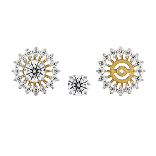 1 ct Chakra Detachable Lab Brilliant Ear Stud