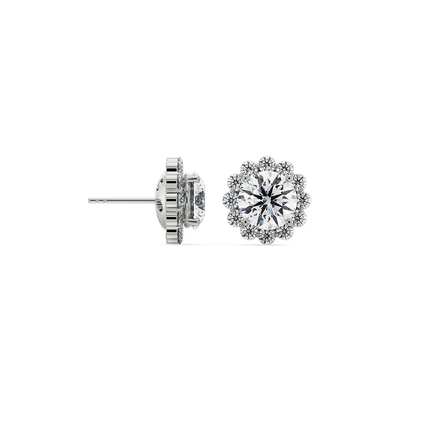 0.50 CT Sunflower Detachable Lab Brilliant Ear Stud