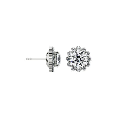 0.50 CT Sunflower Detachable Lab Brilliant Ear Stud