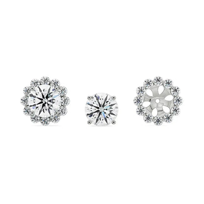 0.50 CT Sunflower Detachable Lab Brilliant Ear Stud