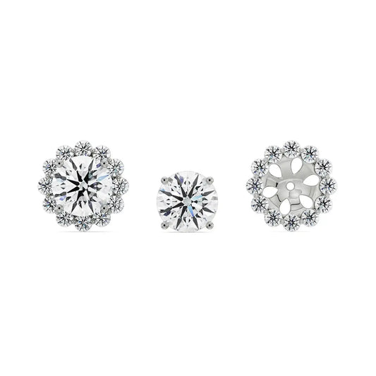 0.50 CT Sunflower Detachable Lab Brilliant Ear Stud