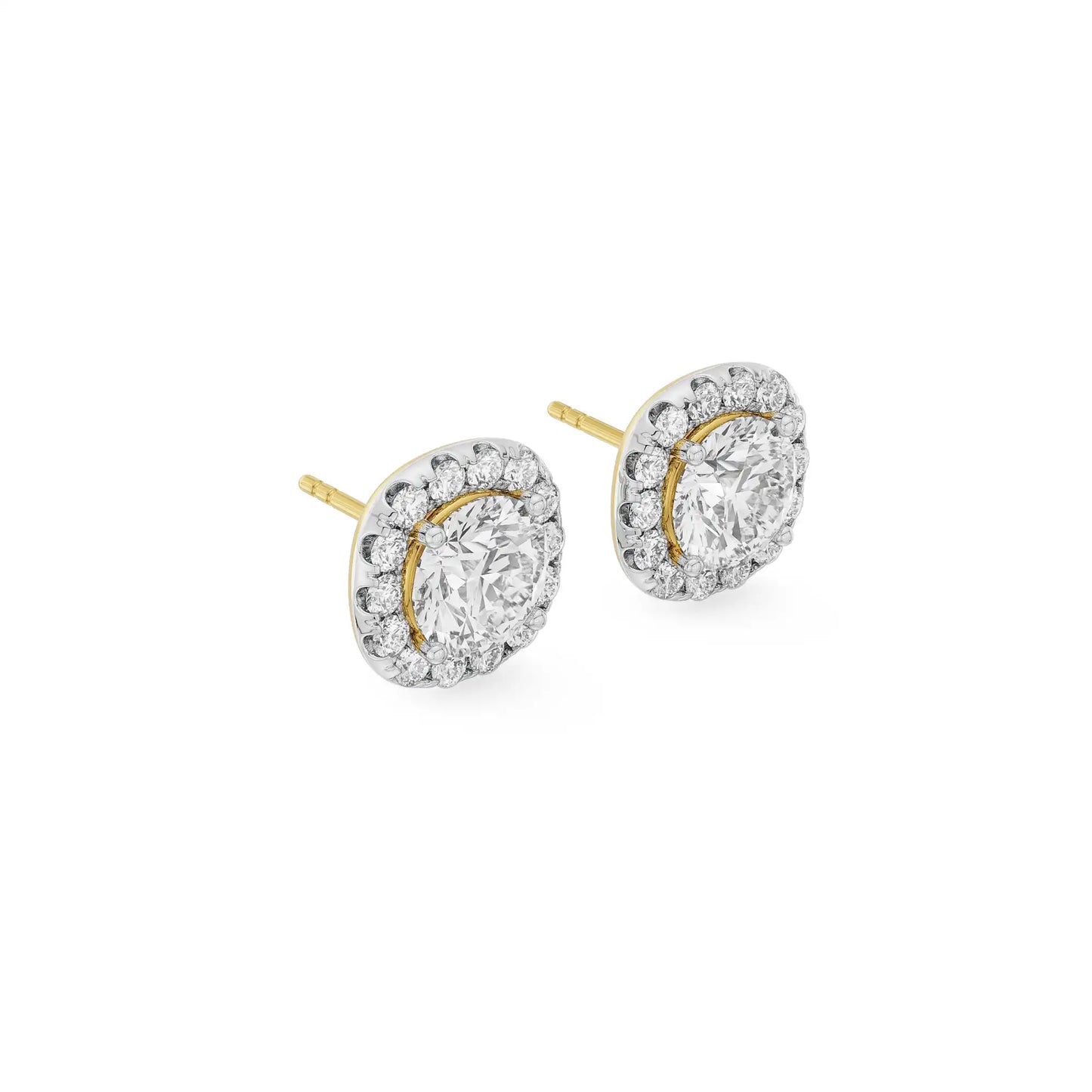 1 ct Cushion Halo Lab Grown Radiant Detachable Stud