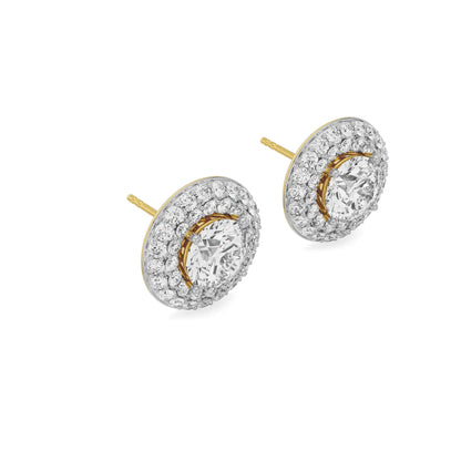 0.25 CT Double Halo Detachable Lab-Grown Radiant Stud Earrings