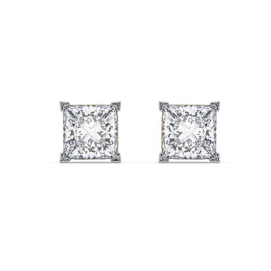 2 ct Heritage Square Lab Grown Brilliant Studs