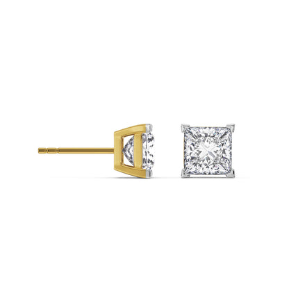 2 ct Heritage Square Lab Grown Brilliant Studs