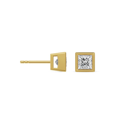 0.5 CT Frame Princess Lab Grown Luxe Solitaire Studs