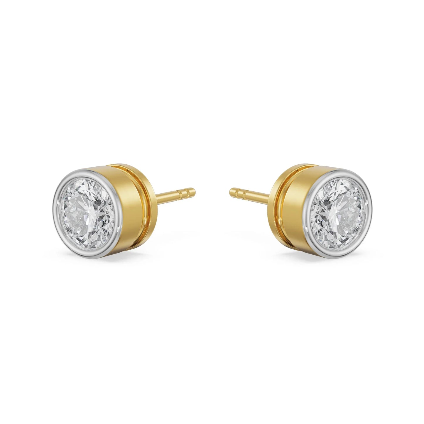 1 ct Solid Circular Lab Grown Luxe Studs