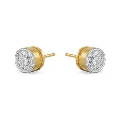 1 ct Solid Circular Lab Grown Luxe Studs