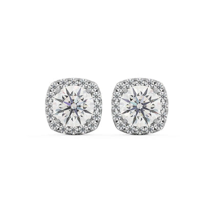 Tisha Halo Circular Lab Grown Radiant Studs