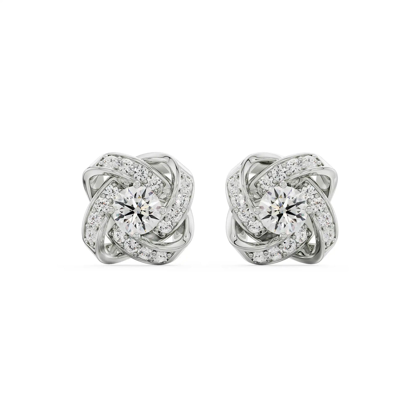 Twirl Sparkle Lab-Grown Radiant Stud