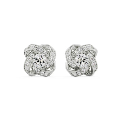 Twirl Sparkle Lab-Grown Radiant Stud
