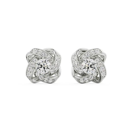 Twirl Sparkle Lab-Grown Radiant Stud