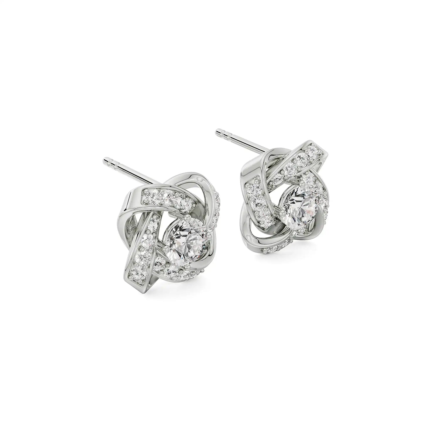 Twirl Sparkle Lab-Grown Radiant Stud