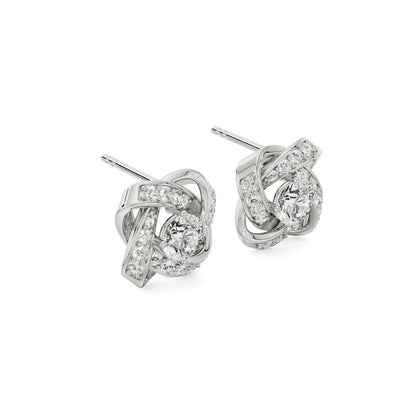 Twirl Sparkle Lab-Grown Radiant Stud