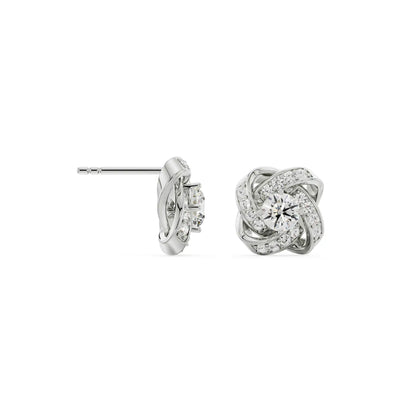 Twirl Sparkle Lab-Grown Radiant Stud
