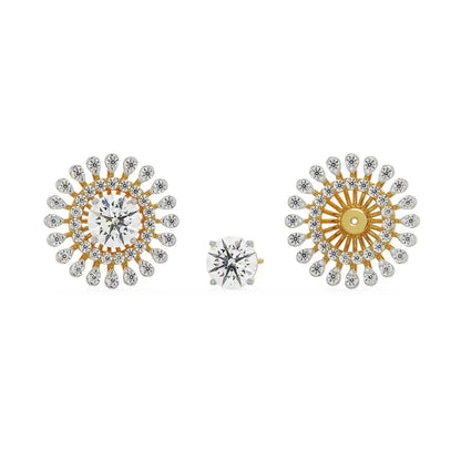 0.5 CT Sunflower Detachable Lab Luxe Stud