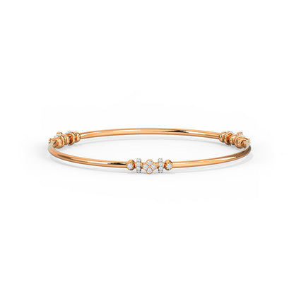Glimmering Clover Diamond Bangle