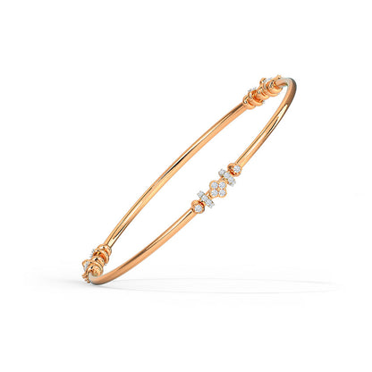 Glimmering Clover Diamond Bangle