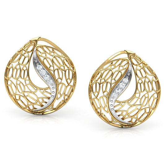 Lucille Trellis Diamond Stud Earrings