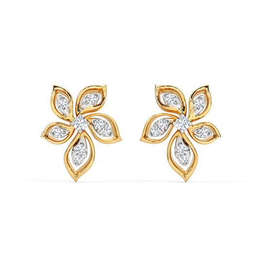 Isadora Floret Diamond Stud Earrings