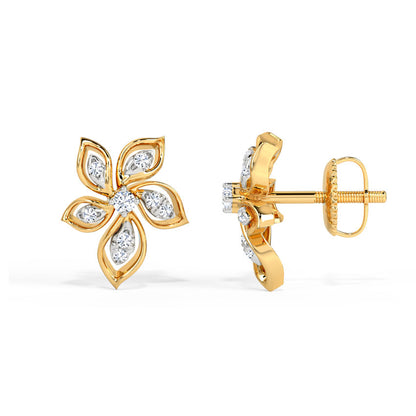Isadora Floret Diamond Stud Earrings