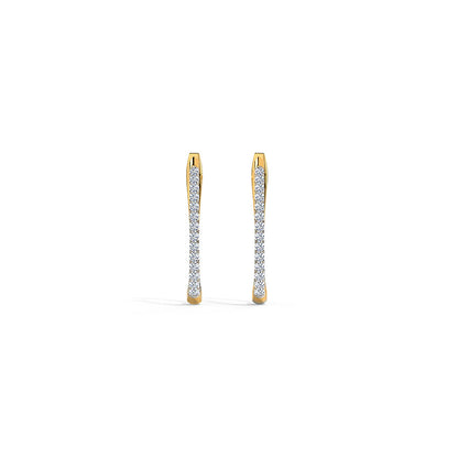Ruby Sparkle Diamond Hoop Earrings