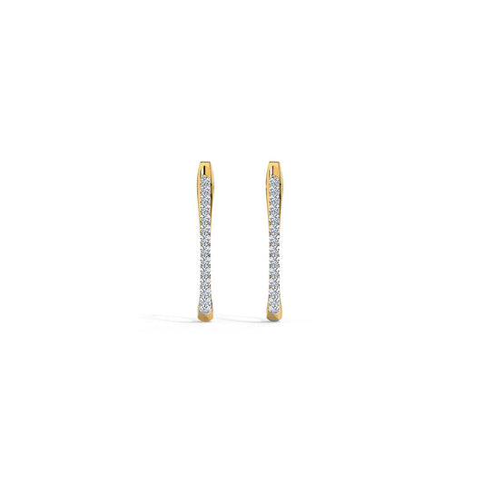 Ruby Sparkle Diamond Hoop Earrings