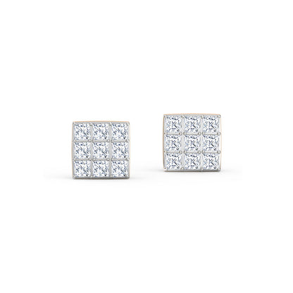 Timeless Quadrant Diamond Stud Earrings