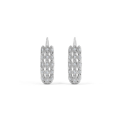 Fiona Triple Diamond Hoop Earrings
