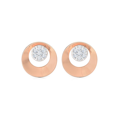 Looped Diamond Clustered Stud Earrings
