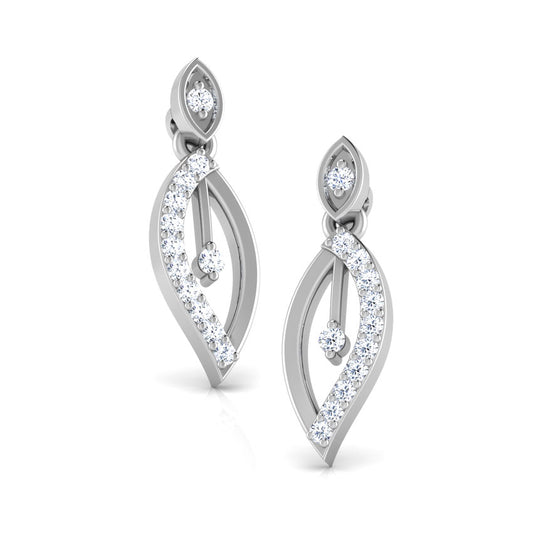 Serenity Leaf Gold Stud Earrings
