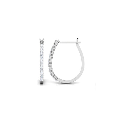 Coral Diamond Hoop Earrings
