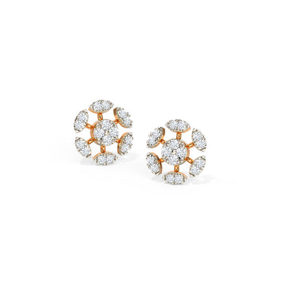 Sparkling Round Diamond Stud Earrings