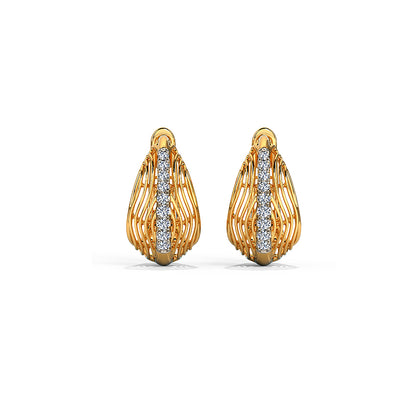 Amplified Diamond Hoops Earring
