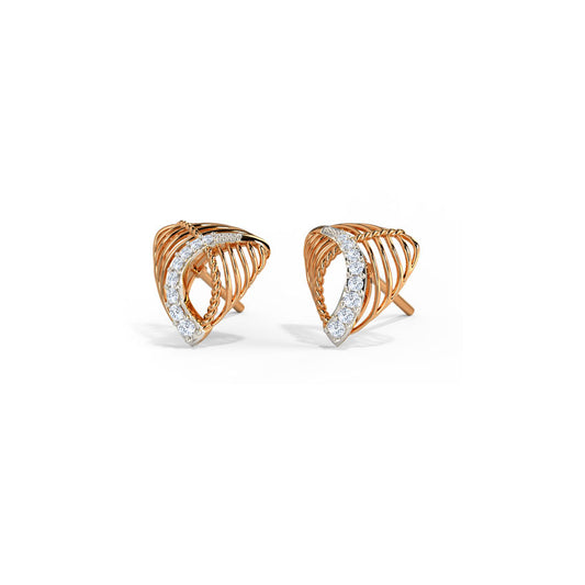 Overlay Trio Diamond Stud Earrings