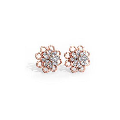 Detachable Diamond Halo Earrings